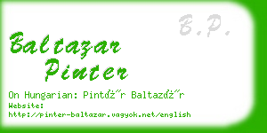baltazar pinter business card